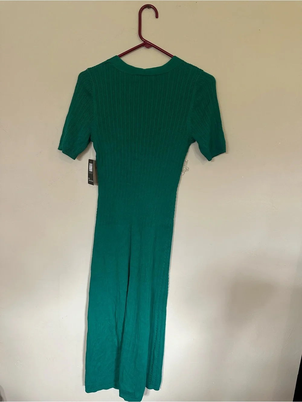 89th & Madison Emerald Green Button-Front Knit Maxi Dress